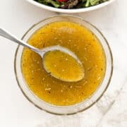 A bowl of white balsamic vinaigrette.