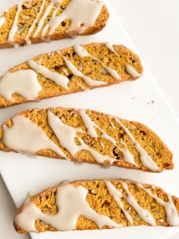 A plate of pumpkin biscotti.