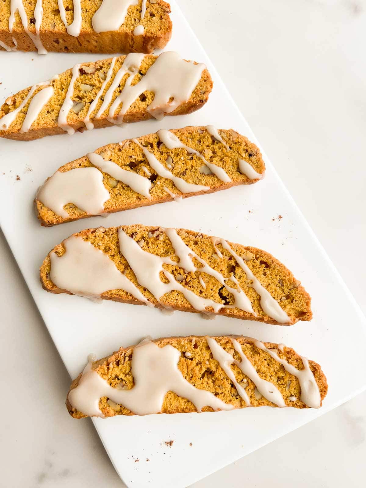 A plate of pumpkin biscotti.