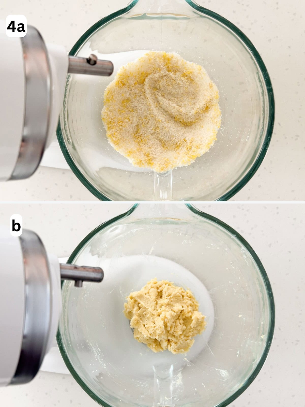 Lemon zest and sugar are mixed together and creamed with butter.