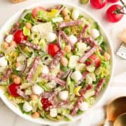 A bowl of Italian chopped salad.