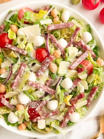 A bowl of Italian chopped salad.