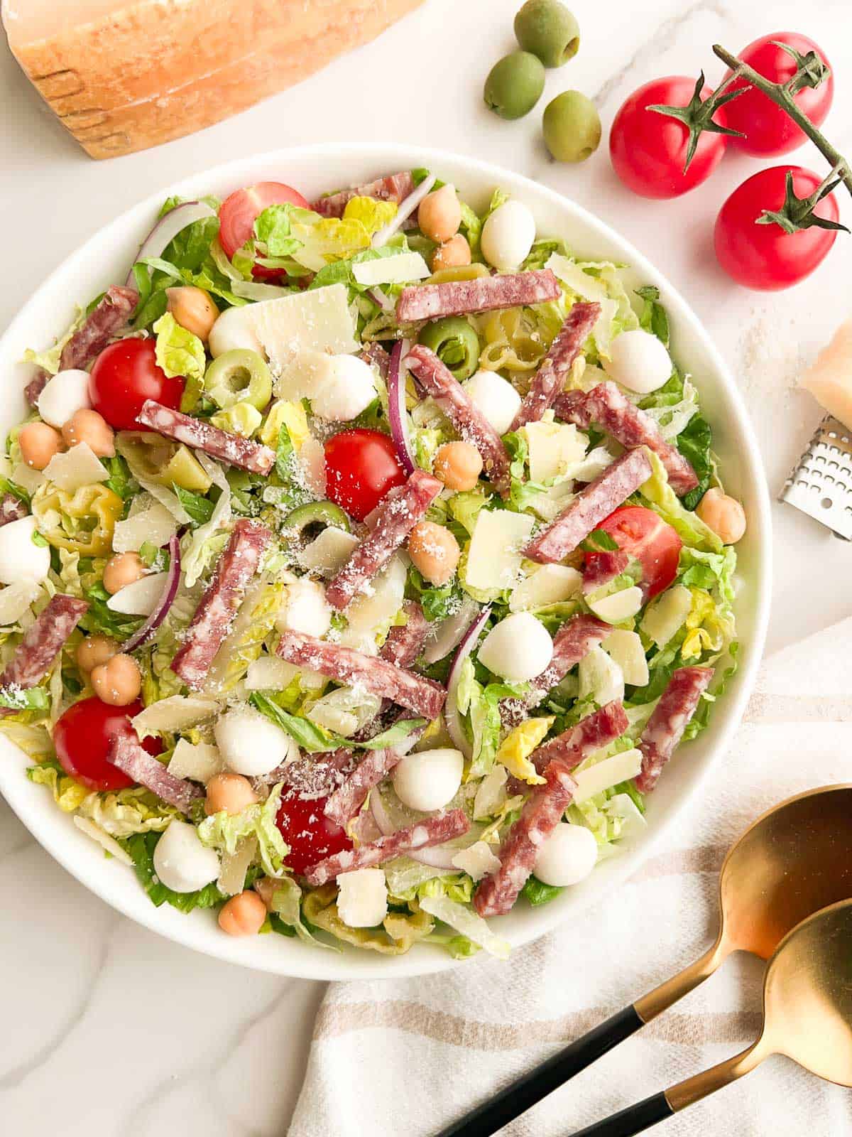 A bowl of Italian chopped salad.