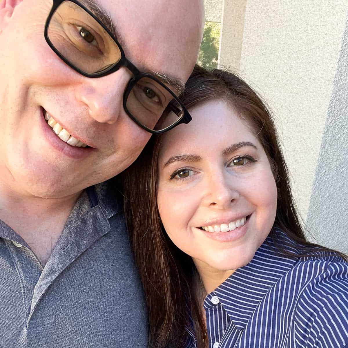 Maria D'Errico with her husband.